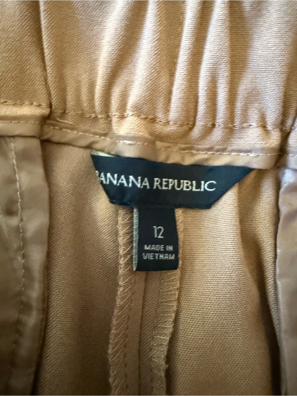 Banana Republic Women’s Size 12 Camel Tan Straight Leg Dress Pants Trousers - Picture 9 of 10